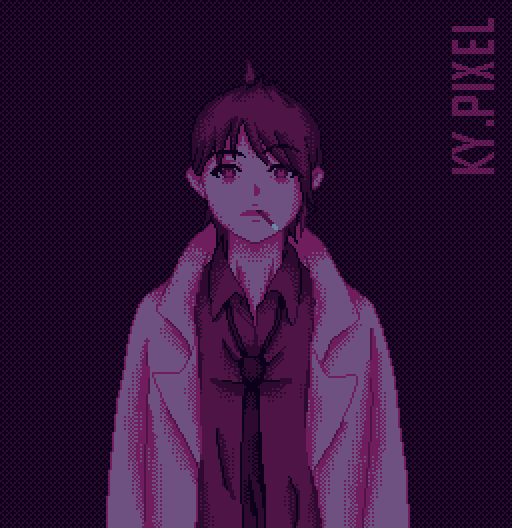 A profile picture with a glitching effect.